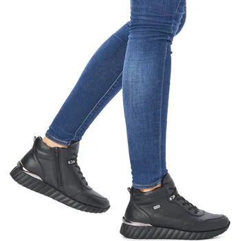 Dámské kozačky Dámská kožená obuv D5981-01 Remonte černá Barva: schwarz, Velikost: 41