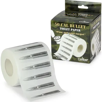 Toaletní papír Toaletní papír s potiskem nábojů ráže .50 – 200 útržků, 3vrstvý