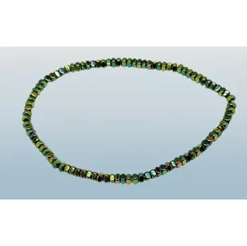 Náramek Duhový hematitový náramek – zelený elegantní šperk z přírodního kamene