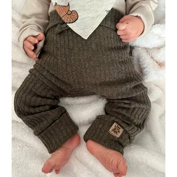 khaki svetrovinové rostoucí kamaše