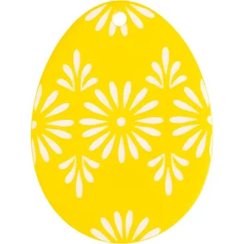 Velikonoční dekorace Dekorace vajíčko žlutá žlutá 35x25 mm