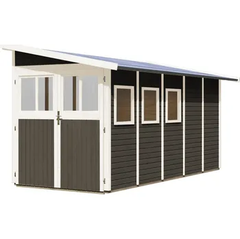 Zahradní domek Dřevěný domek KARIBU WANDLITZ 5 (73075) terragrau LG3094