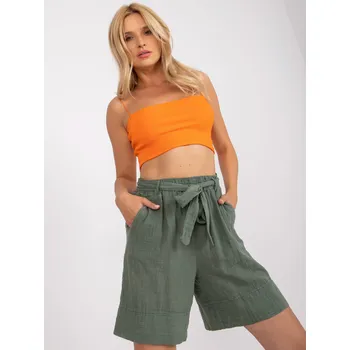 Dámské kraťasy Khaki bavlněné šortky TW-SN-BI-26464.07-khaki Velikost: M