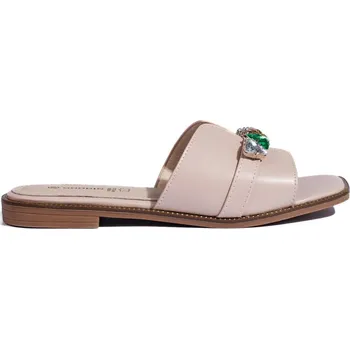 Dámské pantofle Béžové pantofle s ozdobnými kamínky GD-FL856BE Velikost: 41