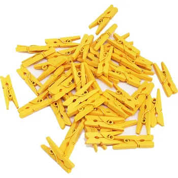 Paper Design Kolíček dřevěný žlutý 2,5cm 48ks