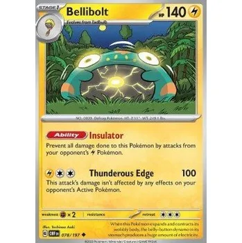 Karetní hra Pokémon OBF 078/197 Bellibolt - Obsidian Flames Stav: Near Mint, Verze: NORMAL