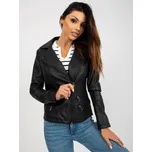 Černá dámská koženková bunda se zipy MBM-KR-AT-025M.96P-black Velikost: S