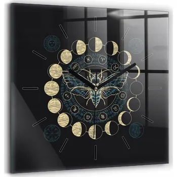 Hodiny Nástěnné hodiny Wallfluent černé 30 cm