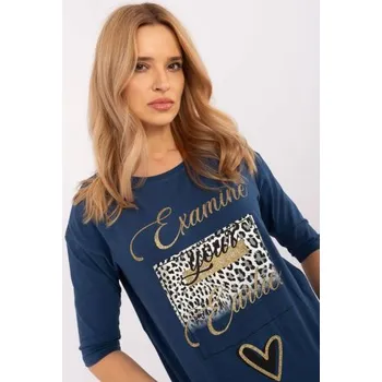 Dámská halenka Námořnicky modrá dámská halenka s 3/4 rukávy