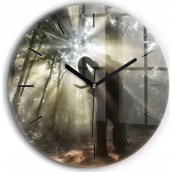 Hodiny Nástěnné hodiny Wallfluent černé 60 cm