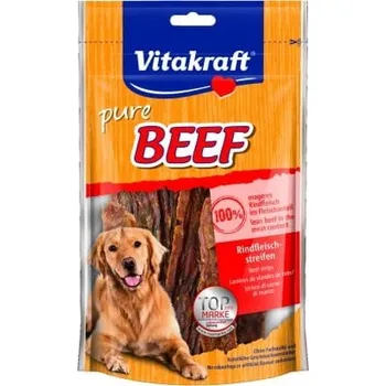 Pamlsek pro psa Pamlsek Vitakraft Pure Beef proužky z hovězího masa 80g