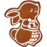 Dekorace zajíček hnědá hnědá 35x25 mm