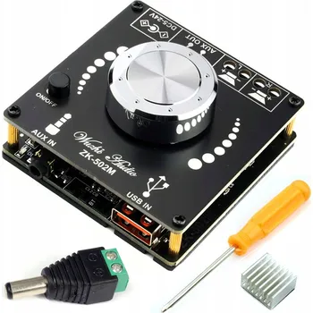 Hi-Fi Zesilovač Bluetooth audio zesilovač 2x50W AUX USB ZK-502M