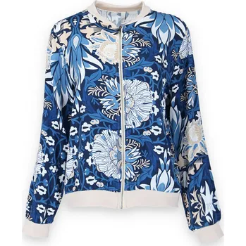 Dámský kabát Lehká bunda na zip BOMBER 240501 barva: 2.vzor