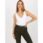 Bílé tílko s krajkou -RV-TP-7983.67P-white Velikost: S