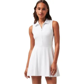 Travis Mathew Moveknit Sleeveless Polo golfové šaty, bílé L