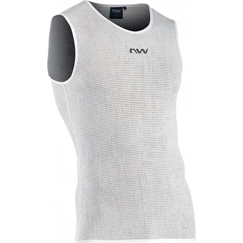 cyklistický dres Pánský cyklistický dres Northwave Light Sleeveless bílý XL