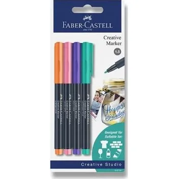 Vícebarevný fix Faber-Castell 4 ks, hrot 1,5 mm