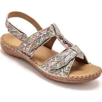 Dámské sandále Kožené sandály s potiskem, maxi pohodlné vícebarevná 38