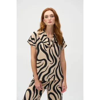 Joseph Ribkoff dámský vzorovaný top 252212/295 Béžová 40/12