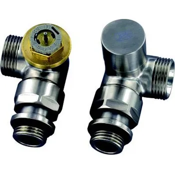 Ventil Radiátorový termostatický ventil úhlový NEREZ a regulační šroubení COMAP D3933 1/2-3/4E L342003001