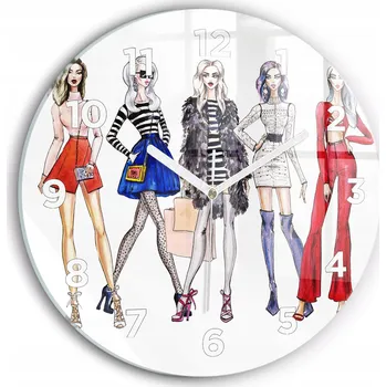 Hodiny Nástěnné hodiny Wallfluente odstíny červené 30 cm