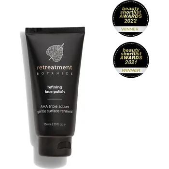 Přípravek na čištění pleti a oči Retreatment Botanics Refining Face Polish | Zjemňující pleťový peeling 75 ml