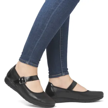 Dámské baleríny Dámské kožené baleríny L9352-00 Rieker černé Barva: schwarz, Velikost: 42