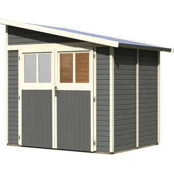 Zahradní domek Dřevěný domek KARIBU BOMLITZ 2 (8884) terragrau LG3097