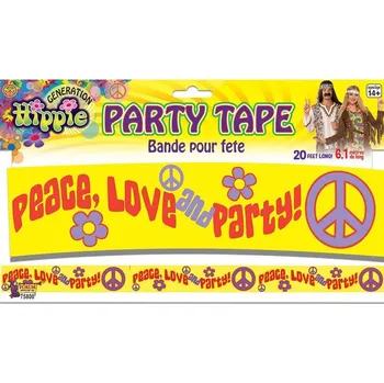Karnevalový kostým bristolHippies párty páska 610cm - Peace, Love & Party