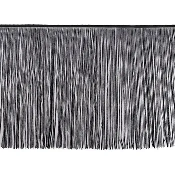 Třásně s lurexem šíře 50 cm, barva 4 černá