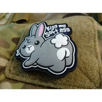 Nášivka JACKETS TO GO Nášivka KISS MY SOFT ASS plastová velká velcro