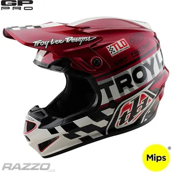 Sport Dětská helma na motokros TroyLeeDesigns GP Pro MIPS Youth Fifty-50 White Red 2025 KL