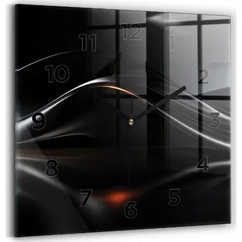 Hodiny Skleněné hodiny s motivem Tiché Klasické Nástěnné Abstrakce 30x30