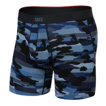 Boxerky Pánské boxerky Saxx Vibe Xtra Boxer Brief Fly Cloudbank Camo-Navy M