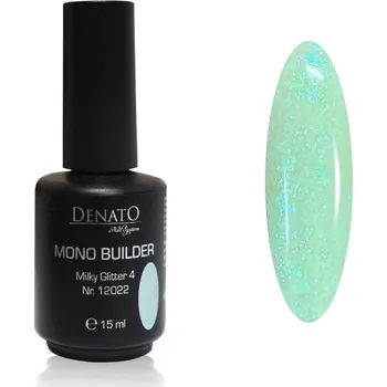 Umělé nehty DENATO s.r.o. MONO BUILDER Milky Glitter 4 v lahvičce 15 ml