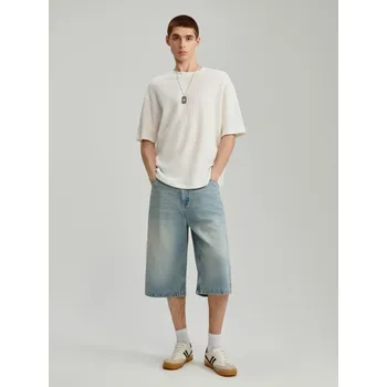 Pánské kalhoty Džínové kraťasy - 34 - House - modrý - 665EX-54J