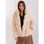 Béžový dámský chlupatý kožíšek AT-KR-2386.00P-beige Velikost: L/XL