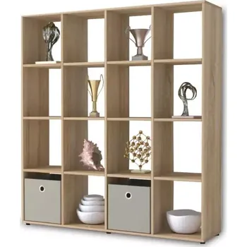 Obývací stěna Regál SARAH - dub sonoma - SLEVA 3% s kodem radost25