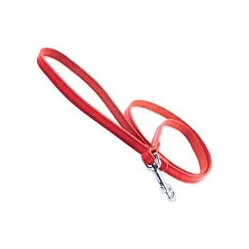 Vodítko pro psa Kožené vodítko Tamer Klasik, šíře 1,4 cm, délka 175 cm, červené