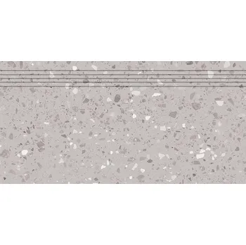 Dlažba Rako Porfido DCPSR811, schodovka, šedá, mat-lesk, 30 x 60 x 0,9 cm