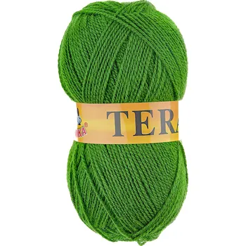 Příze Pletací příze Vlnika TERA 061 zelená, klasická, 100g/310m