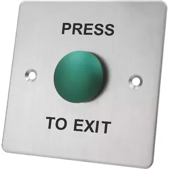 Odchodové tlačítko dotykové 86x86 NO/NC/COM zelené pod omítku