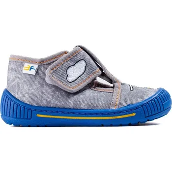 Dámská obuv Šedé pantofle na suchý zip s vrtulníkem 2SK3/22-HEROS-TEXAS Velikost: 19