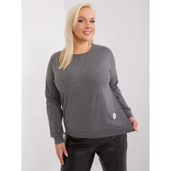 Tmavě šedé jednobarevné tričko RV-BZ-9258.22-dark grey Velikost: ONE SIZE