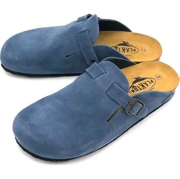 Pánské pantofle Pánské kožené pantofle 171539 Plakton modré Barva: iris, Velikost: 46