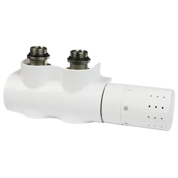 Ventil Radiátorový termostatický ventil středový univerzální BÍLÝ 1/2" x 3/4" Comap FlexoDesign