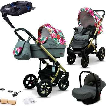 Kočárek Dětský kočárek 4v1 BabyLux Sky Lark - sporťák, hluboká korba, autosedačka, základna ISOFIX