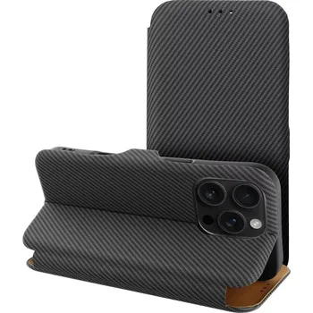 Pouzdro na mobilní telefon Flip pouzdro FOLIO Side Magnet iPhone 16 Pro – šedé (Elegantní flip pouzdro a kryt FOLIO Side Magnet pro Apple iPhone 16 Pro – šedý obal s magnetickým zapínáním a kapsou)