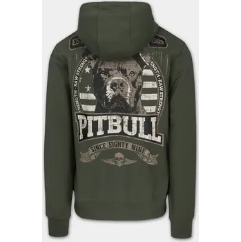 Pánská mikina PitBull West Coast Pánska mikina TROUBLEMAKER - zelená - PWC_PMTROUBLEM_GREEN Velikosti: M